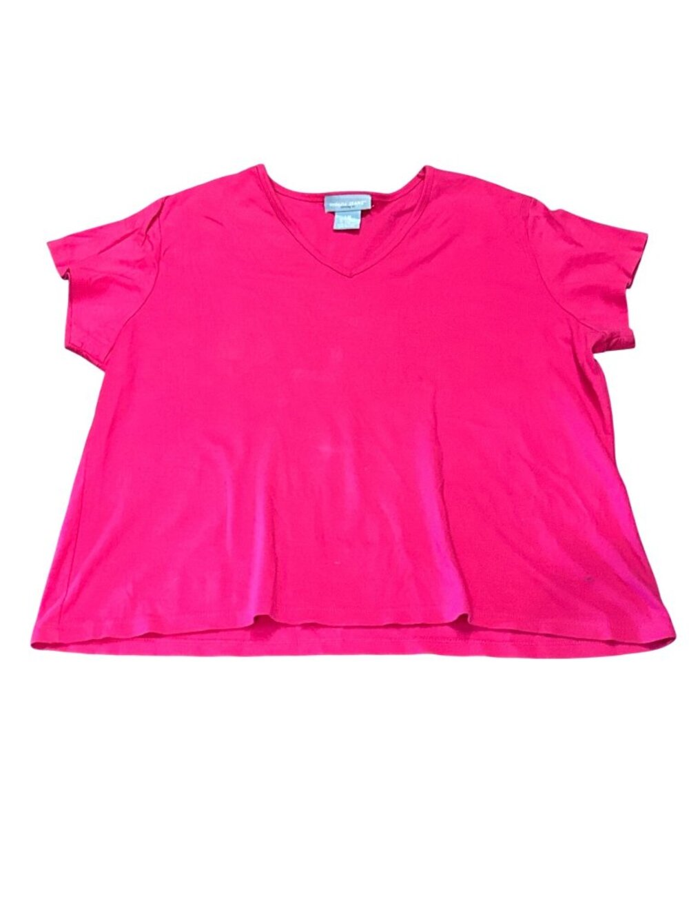 Venezia Jeans Size 26 28 Pink V Neck Short Sleeve Tee Stretch Casual Y2K Resort - Picture 8 of 8
